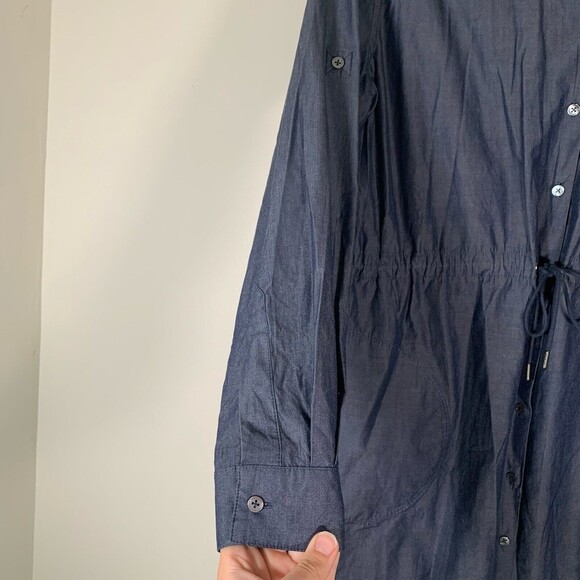 ATM Dress Women’s XS Chambray Button Up Long Sleeve Dress - Picture 7 of 10